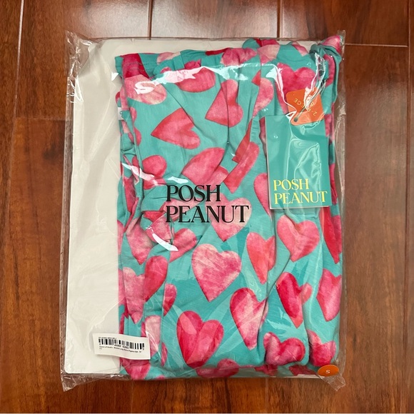 🆕 Posh Peanut Bamboo Queen of Hearts Long Sleeve 2-Piece Pajama Set - Picture 2 of 6